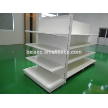 Epoxy Coated 4 Tiers Perforated Metal Shelving New Supermarket Metal Shelving